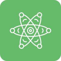 Atom Line Round Corner Background Icons vector