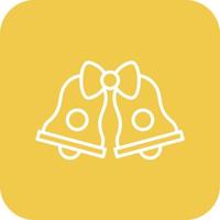 Bell Line Round Corner Background Icons vector