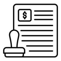 Payroll Administration Line Icon vector