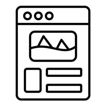 icono de línea de interfaz de usuario vector