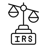 Irs Line Icon vector