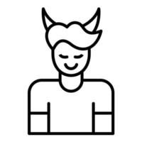 Malignant Narcissism Line Icon vector