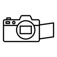 Mirrorless Camera Line Icon vector