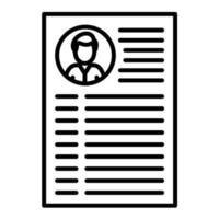 Curriculum Line Icon vector