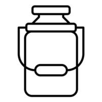 icono de línea de tarro de leche vector