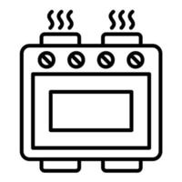 Electric Stove Line Icon vector