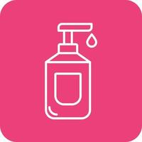 Hand Soap Line Round Corner Background Icons vector