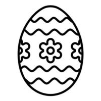 Chocolate Egg Line Icon vector