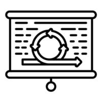 Scrum Task Board Line Icon vector