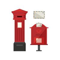 Red Post Boxes vector