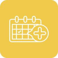 Medical Appointment Line Round Corner Background Icons vector