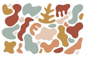 Fancy hand-drawn abstract shapes. Set Vector illustration