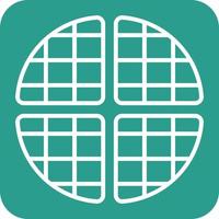 Waffle Line Round Corner Background Icons vector