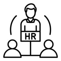 Hiring Manager Line Icon vector