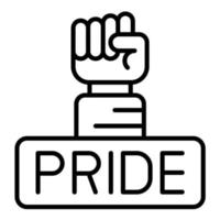 icono de línea de orgullo vector