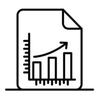 Growing Data Line Icon vector