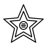 Walk of Fame Line Icon vector