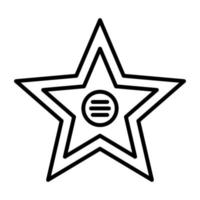 Walk of Fame Line Icon vector