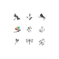 Dragonfly illustration icon vector