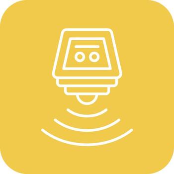 iconos de fondo de esquina redonda de línea de sensor de agua inteligente vector