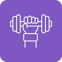 Workout Line Round Corner Background Icons vector