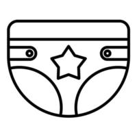 Diaper Line Icon vector