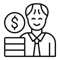 Retirement Line Icon vector