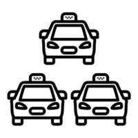 Taxi Stop Line Icon vector