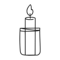 Candle in jar doodle illustration vector