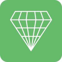 Diamond Line Round Corner Background Icons vector
