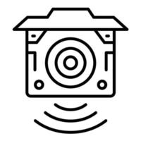 icono de línea de cctv inteligente vector