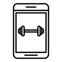 Barbell Line Icon vector