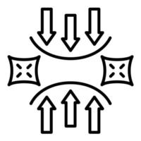 Elasticity Line Icon vector
