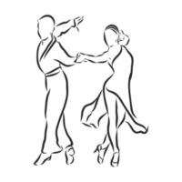 latin american dancing vector sketch