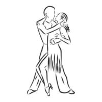 latin american dancing vector sketch