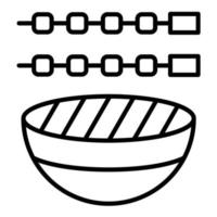 Barbecue Line Icon vector