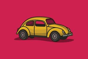 ilustración de icono de vector de vista superior de coche amarillo deportivo. concepto de diseño de icono de transporte de vehículos. coche deportivo, icono vectorial, coche de carreras, coche automotor, reparación de vehículos, estilo de vida, vida de lujo.