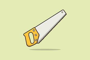 Handsaw Carpentry tool vector illustration. Construction working equipment repair tool icon concept. Hand tools for repair, building, construction and maintenance.