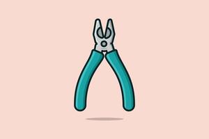 Pliers tool vector illustration. Mechanic and Electrician working tool equipment objects icon concept. Hand tools for repair, building, construction and maintenance.