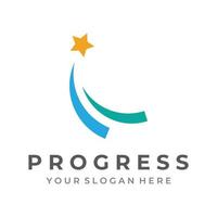 Financial and career creative growth and progress logo design with arrow direction sign. Logo for business,progress and career symbol. vector