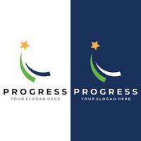 Financial and career creative growth and progress logo design with arrow direction sign. Logo for business,progress and career symbol. vector