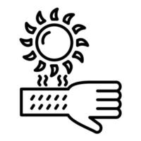 Sunburn Line Icon vector