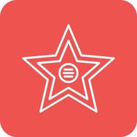 Walk of Fame Line Round Corner Background Icons vector