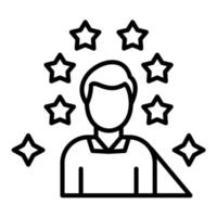 Role Model Line Icon vector