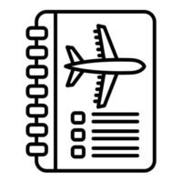 Travel Guide Line Icon vector