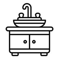 Sink Line Icon vector