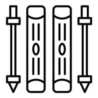 Skis Line Icon vector