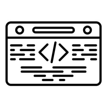 Code Line Icon vector