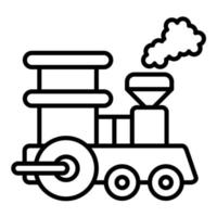 Steam Train Line Icon vector