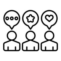 Social Media Audience Line Icon vector